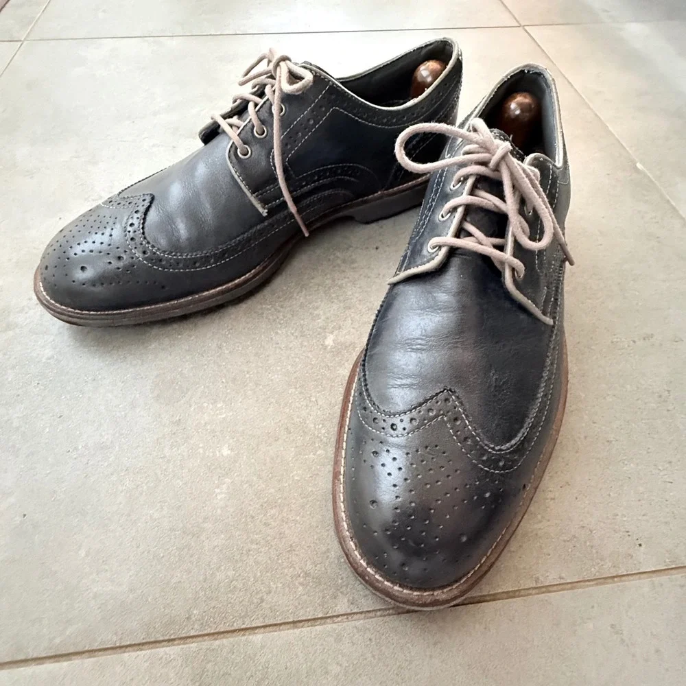 FootJoy Professional Wingtip Derby Shoes Mens 11 M Black Leather 57048 Excellent